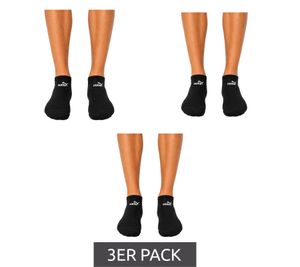 Lot de 3 paires de chaussettes PUMA unisexes en coton, chaussettes de sport simples, chaussettes courtes, chaussettes en coton, bas 701235357 001 Noir