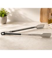 Pinzas para parrilla de acero inoxidable, aptas para lavavajillas **Producto de segunda mano – Probado y en perfecto funcionamiento** Plata