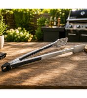 Pinzas para parrilla de acero inoxidable, aptas para lavavajillas **Producto de segunda mano – Probado y en perfecto funcionamiento** Plata