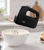 SEG Hand Mixer 200W, 5 Speed ​​Settings with Beaters & Dough Hooks HM 9122 – B-Stock (Inspected & Fully Functional) – Black