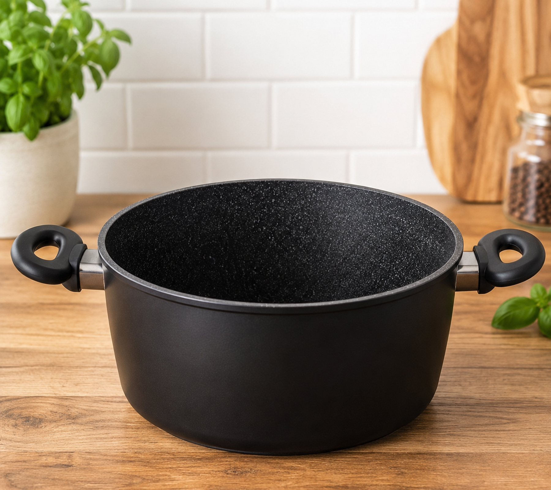 Russell Hobbs Crystaltech Suppentopf 20cm Antihaft Schwarz ohne Deckel – B-Ware – geprüft og funktionell einwandfrei RHO3480PMFOB Schwarz