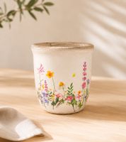 gwd Trend & Ambiente Ceramic Flower Pot with floral design 11cm **B-Stock – inspected & fully functional** Multicolored