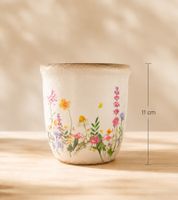 gwd Trend & Ambiente Ceramic Flower Pot with floral design 11cm **B-Stock – inspected & fully functional** Multicolored