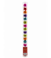Lot de 18 décorations de Noël en verre, 25 mm de diamètre, **Grade B - Contrôlé et entièrement fonctionnel** Multicolores et brillantes