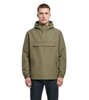 Build your Brand Men's Summer Windbreaker / Water-Repellent Hoodie Jacket B3162 in Olive Green or Black