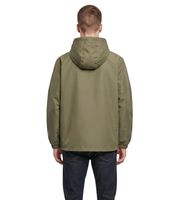 Build your Brand Men's Summer Windbreaker / Water-Repellent Hoodie Jacket B3162 in Olive Green or Black