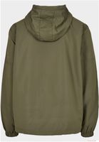 Build your Brand Men's Summer Windbreaker / Water-Repellent Hoodie Jacket B3162 in Olive Green or Black