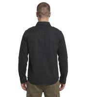 2er Pack klassisches Build Your Brand Vintage Langarm-Hemd Herren Shirt im Used Look Longsleeve B9373 Schwarz