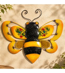 Grande décoration murale abeille en métal **Reproduction – Testée et entièrement fonctionnelle** 9927333 Jaune/Noir