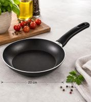 Batterie de cuisine individuelle Accademia Mugnano, 3 pièces : Mini poêle (20 cm) + Casserole (14 cm) + Mini wok (16 cm), Antiadhésif, Fabriqué en Italie, Noir