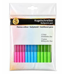 Sellner Stylos à bille Lot de 12 0,5mm Soft Grip **Produit de second choix – testé & parfaitement fonctionnel** Multicolore