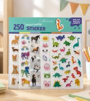 Collectino 250 tierisch knuffige Sticker Ideal zum Sammeln und Tauschen **B-Ware – geprüft & funktionell einwandfrei** Mehrfarbig
