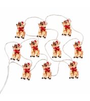Guirlande lumineuse LED Sparkling Light Moments (lot de 10) avec motif cerf, minuterie, 2,2 mètres, 20 micro-LED blanc chaud, argent (9843451)