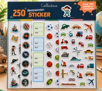 Collectino 250 Abenteuerreise-Sticker Ideal zum Sammeln und Tauschen **B-Ware – geprüft & funktionell einwandfrei** Mehrfarbig