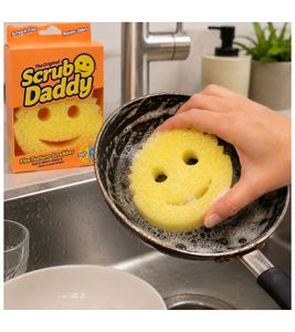Éponge de nettoyage multi-usages Scrub Daddy en polymère FlexTexture **Produit de seconde main – Testée et entièrement fonctionnelle** Jaune