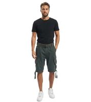 Short cargo homme Savage Vintage résistant avec ceinture - Bermuda en coton beige, gris anthracite, vert olive, noir ou gris clair