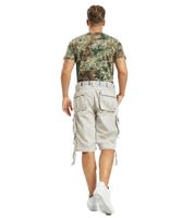 Short cargo homme Savage Vintage résistant avec ceinture - Bermuda en coton beige, gris anthracite, vert olive, noir ou gris clair