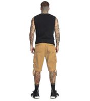 Short cargo homme Savage Vintage résistant avec ceinture - Bermuda en coton beige, gris anthracite, vert olive, noir ou gris clair