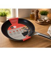 Poêle Tefal par Jamie Oliver, acier inoxydable, revêtement antiadhésif, 28 cm de diamètre, compatible tous feux **Produit de seconde main – Testé et parfaitement fonctionnel** Noir/Argent