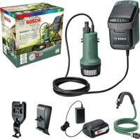 BOSCH Cordless Rainwater Pump with Irrigation System (incl. Timer Function) – 18V Garden Pump **B-Stock – Tested & Fully Functional** Green/Black