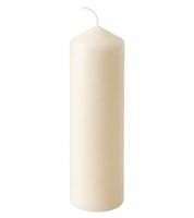 Bougie pilier classique en cire, bougie décorative, 17 x 5,7 cm **Produit de seconde main – Contrôlée et parfaitement fonctionnelle** Blanc crème
