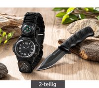 Kit de survie TREKSTONE 2 pièces - Outils de camping et équipement de plein air **Produit de seconde main – Testé et entièrement fonctionnel** Noir