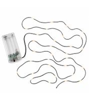 Value pack of 10 LICHTMOMENTE LED wire string lights with timer function, 2.4 meters, 20 warm-white micro-LEDs (Model 9844845, Green)