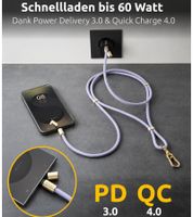 Intenso Phone Lanyard / Charging & Data Cable (2x USB-C, up to 1.65m) **B-Stock – Tested & Fully Functional** Lilac