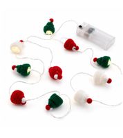 10er Sparpack LICHTMOMENTE LED-Draht mit Strickmützen-Motiv Lichterkette mit Timerfunktion 1,6 Meter 10 LEDs warmweiße Mikro-LED-Lämpchen 9844556 Silber
