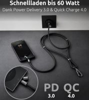 Intenso Phone Lanyard / Charging & Data Cable (2x USB-C, up to 1.65m) **B-Stock – Tested & Fully Functional** Black