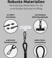Intenso Phone Lanyard / Charging & Data Cable (2x USB-C, up to 1.65m) **B-Stock – Tested & Fully Functional** Black