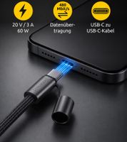 Intenso Phone Lanyard / Charging & Data Cable (2x USB-C, up to 1.65m) **B-Stock – Tested & Fully Functional** Black