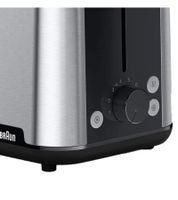 Braun PurShine 2-Slice Toaster, 900 Watts, 8 Browning Levels with Defrost Function **B-Stock – Tested & Fully Functional** Silver