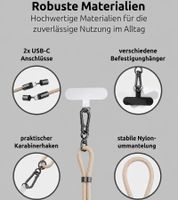 Intenso Handykette als Lade- und Datenkabel 2x USB-C und bis 1,65 Meter Schnell laden bis 60 Watt **B-Ware – geprüft & funktionell einwandfrei** Beige