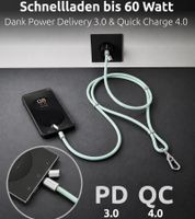 Intenso Phone Lanyard / Charging & Data Cable (2x USB-C, up to 1.65m) **B-Stock – Tested & Fully Functional** Light green