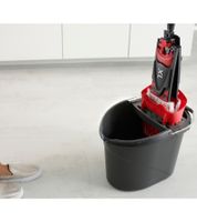 Vileda Floor Mop Set with 3-piece handle, extra-large mop pad, and Ultramax bucket with PowerPress **B-Stock – inspected & fully functional** Black/Red/White