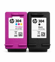 HP 304 Original Ink Cartridges 2-Pack Black & Tri-Color **B-Grade – tested & fully functional** Multicolored