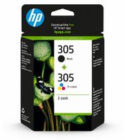 HP 305 Original Ink Cartridges 2-Pack Black & Tri-Color **B-Grade – tested & fully functional** Multicolored