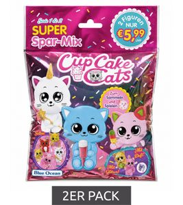Blue Ocean CupCake Cats Serie 1 & 2 Super Spar-Mix 2 Figuren! **B-Ware – geprüft & funktionell einwandfrei** Mehrfarbig