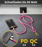 Intenso Phone Lanyard / Charging & Data Cable (2x USB-C, up to 1.65m) **B-Stock – Tested & Fully Functional** Pink