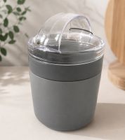 Bicchiere da yogurt da asporto Duo Tableware con scomparto per cereali a 2 livelli, 310 ml, in plastica **Articolo di seconda scelta - Testato e perfettamente funzionante** Grigio