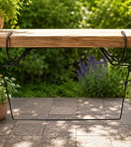 Simple Blumentopfhalter Balkonpflanzenhalter aus Metall **B-Ware – geprüft & funktionell einwandfrei** Schwarz