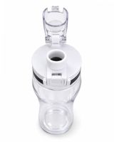 Duo Tableware Trinkflasche 600ml aus Tritan mit praktischem Deckel & Trageschlaufe, Auslaufsicher mit Verschluss-Sicherung **B-Ware – geprüft & funktionell einwandfrei** in Weiß