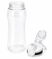 Duo Tableware Trinkflasche 600ml aus Tritan mit praktischem Deckel & Trageschlaufe, Auslaufsicher mit Verschluss-Sicherung **B-Ware – geprüft & funktionell einwandfrei** in Weiß