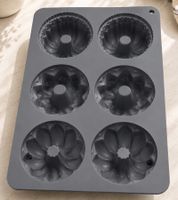 6er-Silikon Donut-Form Backform ca. 29 x 18 x 4 cm zum Backen und Einfrieren **B-Ware – geprüft & funktionell einwandfrei** 8662499 Grau
