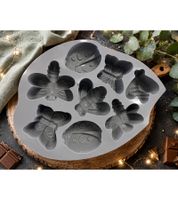 Silikon-Backform mit 8 verschiedenen Motiven Backform **B-Ware – geprüft & funktionell einwandfrei** 8661595 Grau