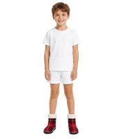 2 Paar kuschelige Kinder Hausschuh-Socken warme Winter-Strümpfe Jugendliche Teenager Mädchen Jungen Stopper-Socken mit Sohle 928150 Schwarz/Rot