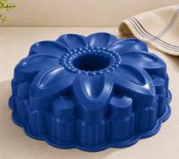 Große Silikon Blumen-Form Backform ca. 25 x 25 x 8 cm zum Backen und Einfrieren **B-Ware – geprüft & funktionell einwandfrei** 8173070 Blau