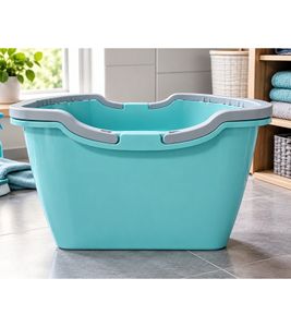 Schüssel mit praktischem Tragegriff und Messskala von 2 bis 18 Litern Haushaltseimer ca. 18 Liter **B-Ware – geprüft & funktionell einwandfrei** 8228606 Hell-Blau