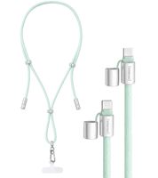 Intenso Handykette als Lade- und Datenkabel 2x USB-C und bis 1,65 Meter Schnell laden bis 60 Watt **B-Ware – geprüft & funktionell einwandfrei** in Schwarz, Beige, Rosa, Flieder, Bunt oder Hellgrün